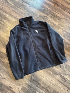 Chicago White Sox Columbia Mens MLB Size XL Black Fleece Jacket Full-Zip Zip Up
